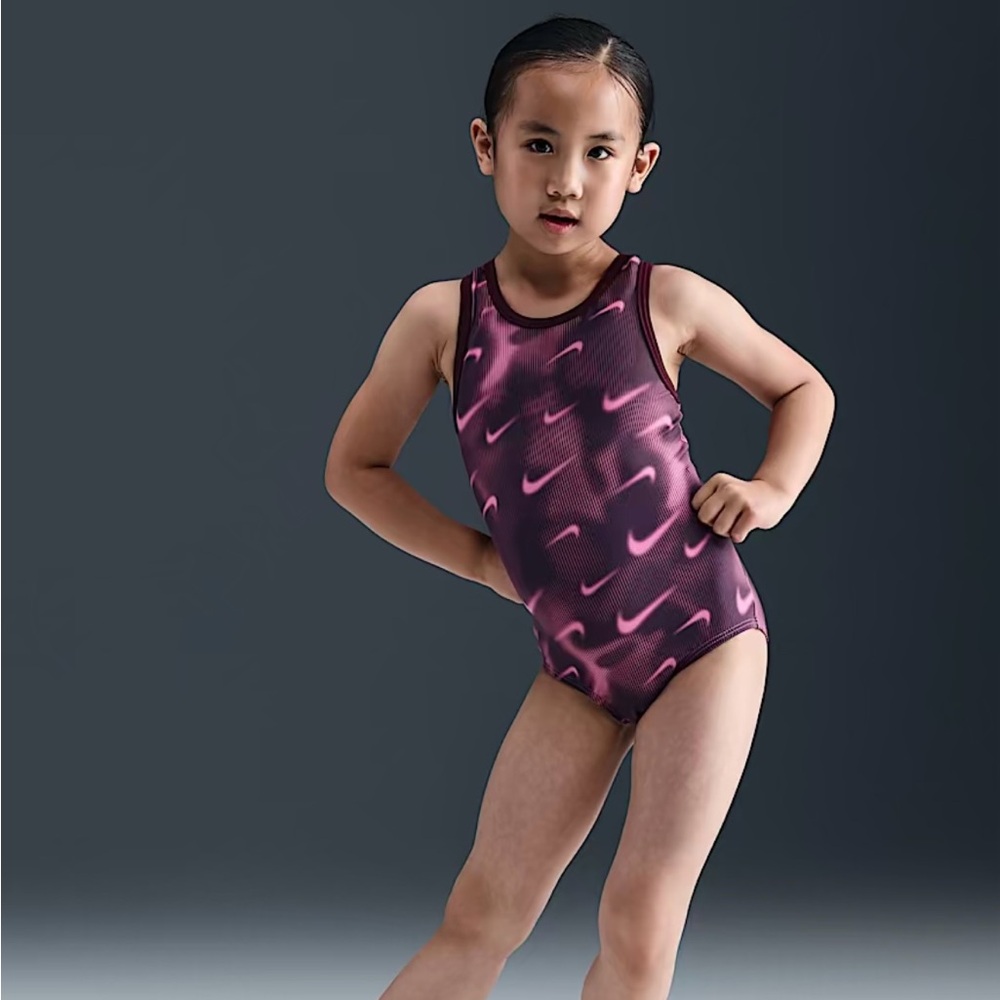 Nike smoky swoosh training leotard pink xs gymnastics